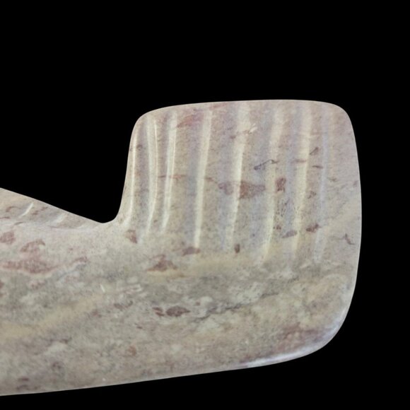 Vintage Hand Carved Soapstone Fish Sculpture Smooth Polished Figurine 9" - Picture 9 of 12